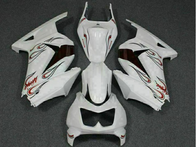 Carenados Moto EX250 08-12 - Blanco Rojo Carenados Moto EX250 08-12 - Blanco Rojo