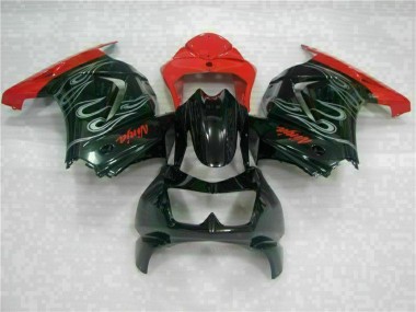 Carenados Moto EX250 08-12 - Negro Rojo Ninja