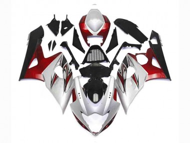 Carenados Moto GSXR 1000 K5 05-06 - Plata Rojo Negro
