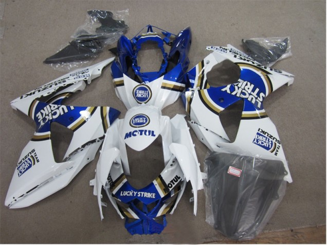 Carenados Moto GSXR 1000 K9 09-16 - Blanco Lucky Strike Azul Motul Carenados Moto GSXR 1000 K9 09-16 - Blanco Lucky Strike Azul Motul
