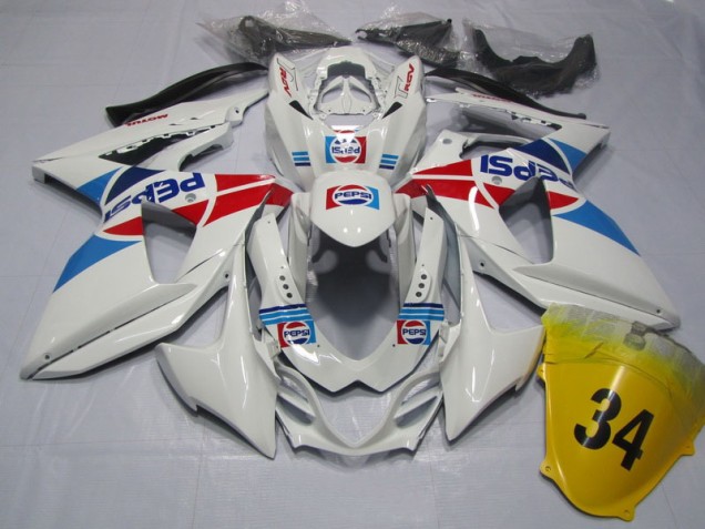 Carenados Moto GSXR 1000 K9 09-16 - Blanco Pepsi 34 Carenados Moto GSXR 1000 K9 09-16 - Blanco Pepsi 34
