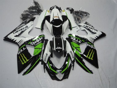 Carenados Moto GSXR 1000 K9 09-16 - Negro Blanco Verde Monster Pizzoli