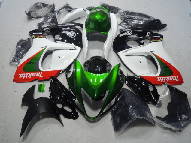 Carenados Moto GSXR 1300 Hayabusa 08-19 - Blanco Verde Makita Carenados Moto GSXR 1300 Hayabusa 08-19 - Blanco Verde Makita