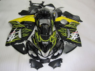 Carenados Moto GSXR 1300 Hayabusa 08-19 - Negro Amarillo Llama