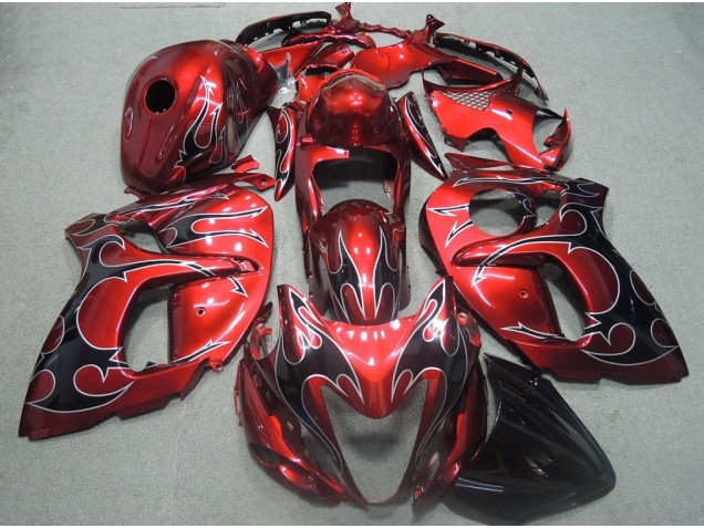 Carenados Moto GSXR 1300 Hayabusa 08-19 - Rojo Negro Llama Carenados Moto GSXR 1300 Hayabusa 08-19 - Rojo Negro Llama