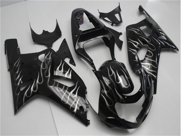Carenados Moto GSXR 600 / 750 K1 K2 K3 01-03 - Negro Blanco Llama Carenados Moto GSXR 600 / 750 K1 K2 K3 01-03 - Negro Blanco Llama