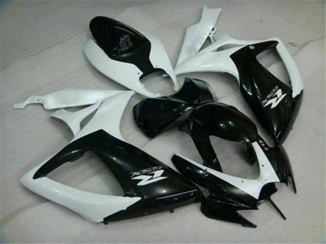 Carenados Moto GSXR 600 / 750 K6 06-07 - Negro Blanco Carenados Moto GSXR 600 / 750 K6 06-07 - Negro Blanco