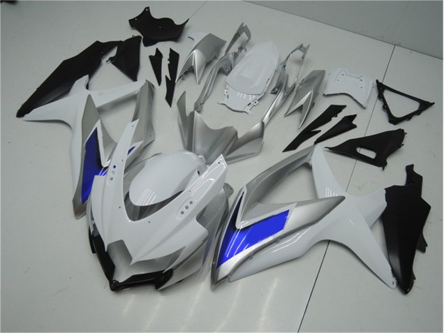Carenados Moto GSXR 600 / 750 K8 08-10 - Blanco Plata Azul Carenados Moto GSXR 600 / 750 K8 08-10 - Blanco Plata Azul