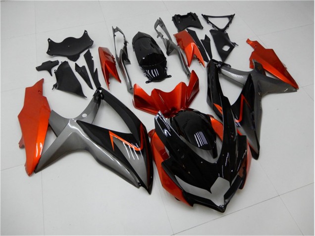Carenados Moto GSXR 600 / 750 K8 08-10 - Negro Naranja Gris Carenados Moto GSXR 600 / 750 K8 08-10 - Negro Naranja Gris