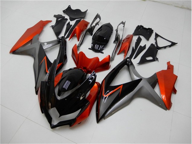Carenados Moto GSXR 600 / 750 K8 08-10 - Negro Naranja Gris Carenados Moto GSXR 600 / 750 K8 08-10 - Negro Naranja Gris