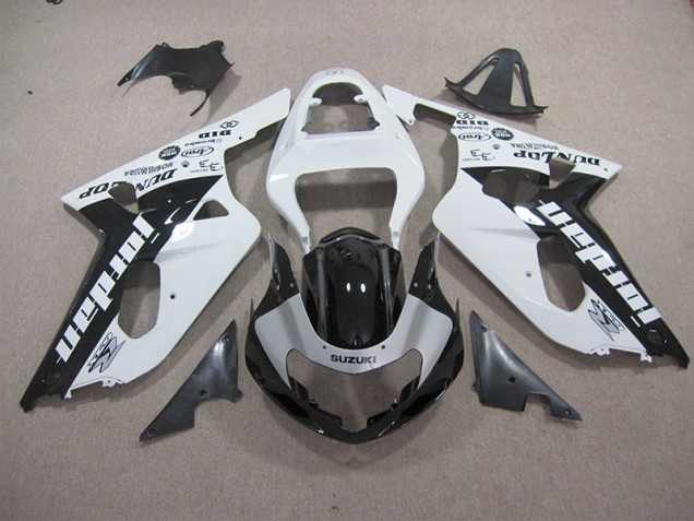 Carenados Moto GSXR 600 K1 K2 K3 01-03 - Blanco Negro Carenados Moto GSXR 600 K1 K2 K3 01-03 - Blanco Negro