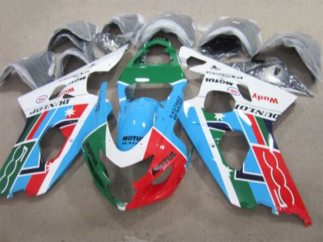 Carenados Moto GSXR 600 K4 04-05 - Azul Verde Rojo Motul Carenados Moto GSXR 600 K4 04-05 - Azul Verde Rojo Motul