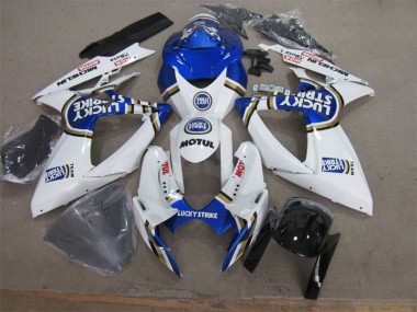 Carenados Moto GSXR 600 K6 06-07 - Blanco Azul Lucky Strike Motul
