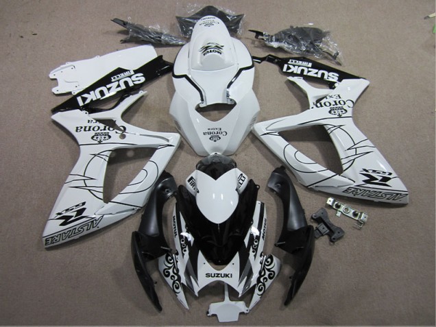 Carenados Moto GSXR 600 K6 06-07 - Blanco Negro Corona Extra Carenados Moto GSXR 600 K6 06-07 - Blanco Negro Corona Extra