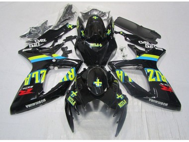 Carenados Moto GSXR 600 K6 06-07 - Negro Amarillo Rizla