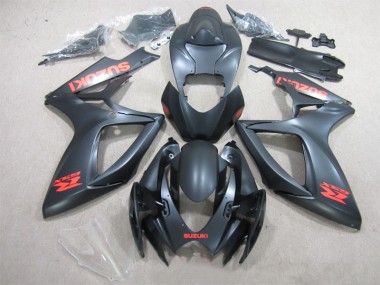 Carenados Moto GSXR 600 K6 06-07 - Negro Rojo Calcomanía
