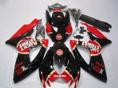 Carenados Moto GSXR 600 K6 06-07 - Negro Rojo Lucky Strike Motul