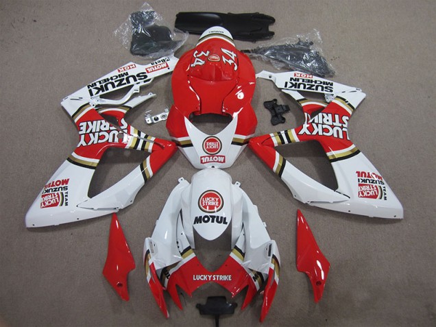 Carenados Moto GSXR 600 K6 06-07 - Rojo Blanco Lucky Strike Motul Carenados Moto GSXR 600 K6 06-07 - Rojo Blanco Lucky Strike Motul