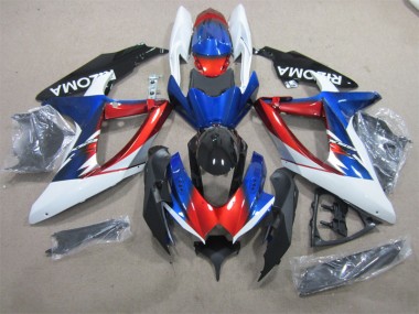 Carenados Moto GSXR 600 K8 08-10 - Azul Rojo Blanco