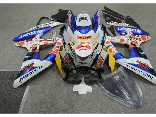 Carenados Moto GSXR 600 K8 08-10 - Blanco Azul Oscuro Dog Carenados Moto GSXR 600 K8 08-10 - Blanco Azul Oscuro Dog
