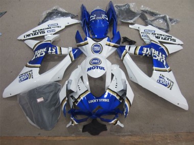 Carenados Moto GSXR 600 K8 08-10 - Blanco Lucky Strike Azul Motul
