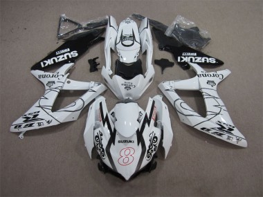 Carenados Moto GSXR 600 K8 08-10 - Blanco Negro Corona Extra Motul 8