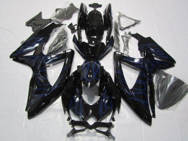 Carenados Moto GSXR 600 K8 08-10 - Llama azul negra