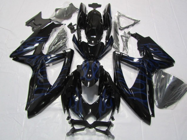 Carenados Moto GSXR 600 K8 08-10 - Llama azul negra Carenados Moto GSXR 600 K8 08-10 - Llama azul negra