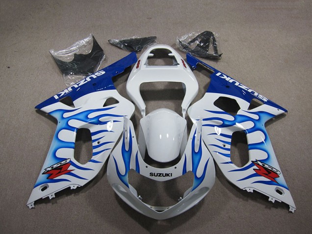 Carenados Moto GSXR 750 K1 K2 K3 01-03 - Blanco Azul Llama Carenados Moto GSXR 750 K1 K2 K3 01-03 - Blanco Azul Llama