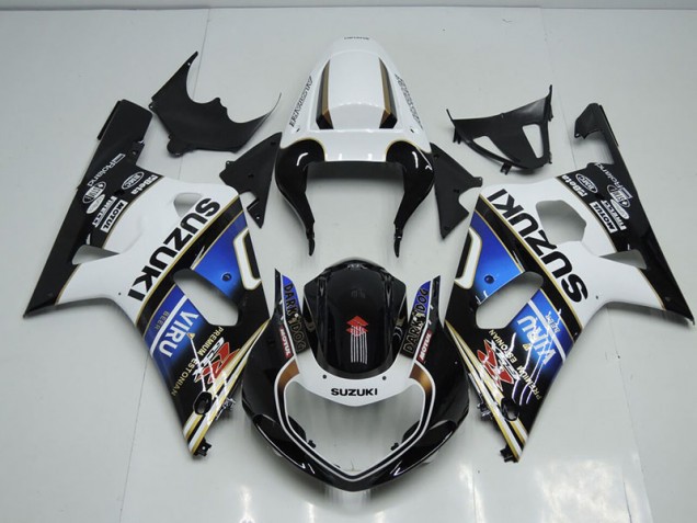 Carenados Moto GSXR 750 K1 K2 K3 01-03 - Negro Blanco Azul Viru Carenados Moto GSXR 750 K1 K2 K3 01-03 - Negro Blanco Azul Viru