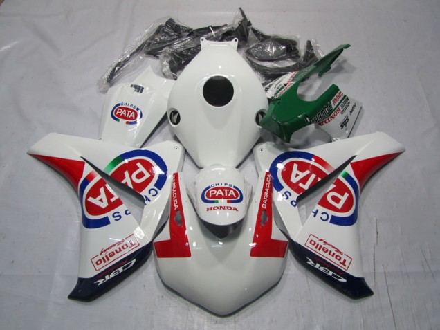 Carenados Moto & Plástico CBR 1000 RR 08-11 - Blanco Rojo PATA Carenados Moto & Plástico CBR 1000 RR 08-11 - Blanco Rojo PATA