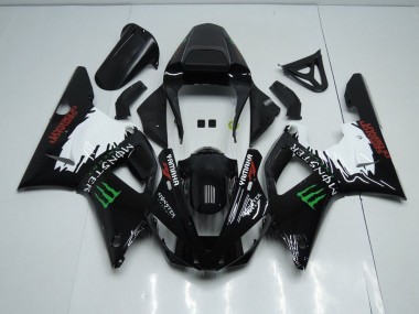 Carenados Moto R1 00-01 - Negro Blanco Monster