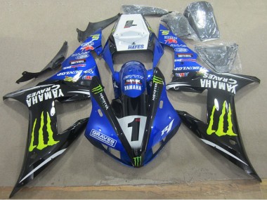 Carenados Moto R1 02-03 - Azul Negro Graves 1
