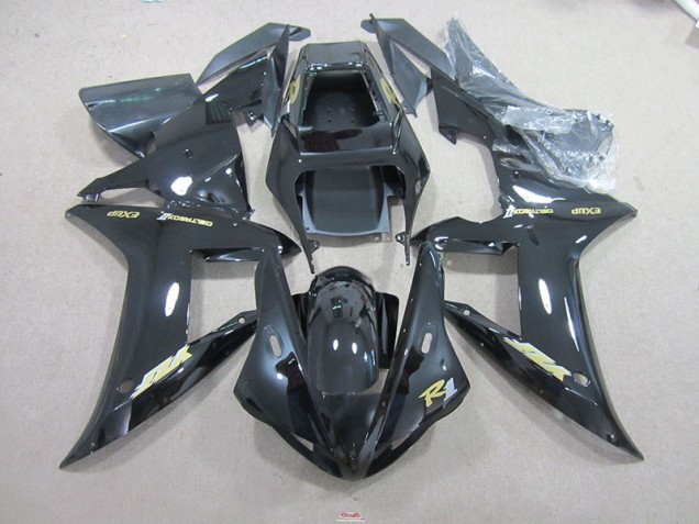 Carenados Moto R1 02-03 - Negro Oro Calcomanías Carenados Moto R1 02-03 - Negro Oro Calcomanías