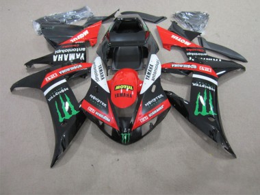 Carenados Moto R1 02-03 - Negro Rojo Motul