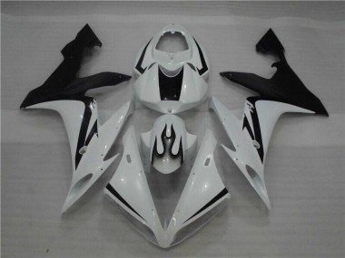 Carenados Moto R1 04-06 - Blanco Negro Llama