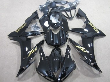 Carenados Moto R1 04-06 - Negro Blanco Oro Calcomanía