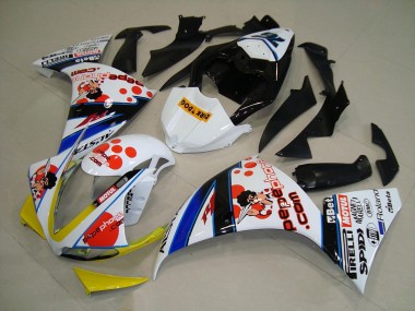 Carenados Moto R1 09-11 - Blanco Negro Pepe Phone