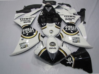 Carenados Moto R1 09-11 - Negro Blanco Lucky Strike