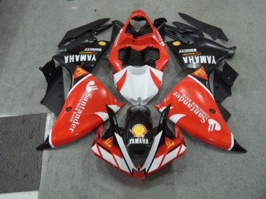 Carenados Moto R1 09-11 - Negro Blanco Santander Rojo