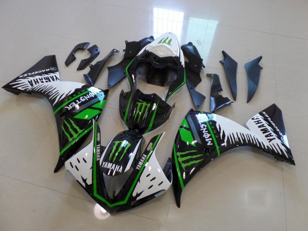 Carenados Moto R1 12-14 - Blanco Verde Big Monster Carenados Moto R1 12-14 - Blanco Verde Big Monster