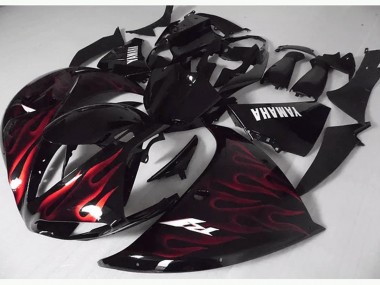 Carenados Moto R1 12-14 - Rojo Negro Llama