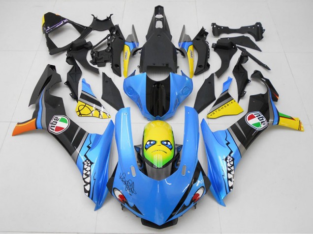 Carenados Moto R1 15-19 - Azul Amarillo Tiburón Carenados Moto R1 15-19 - Azul Amarillo Tiburón