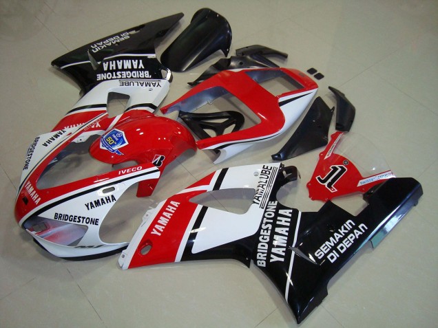 Carenados Moto R1 98-99 - Negro Rojo Pegatinas