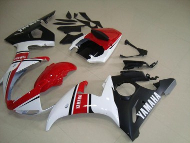 Carenados Moto R6 03-05 - Rojo Blanco Negro Mate