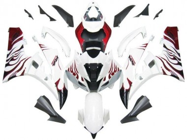 Carenados Moto R6 06-07 - Blanco Rojo Llama