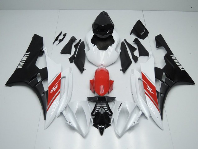 Carenados Moto R6 06-07 - Blanco Rojo & Negro Mate Carenados Moto R6 06-07 - Blanco Rojo & Negro Mate