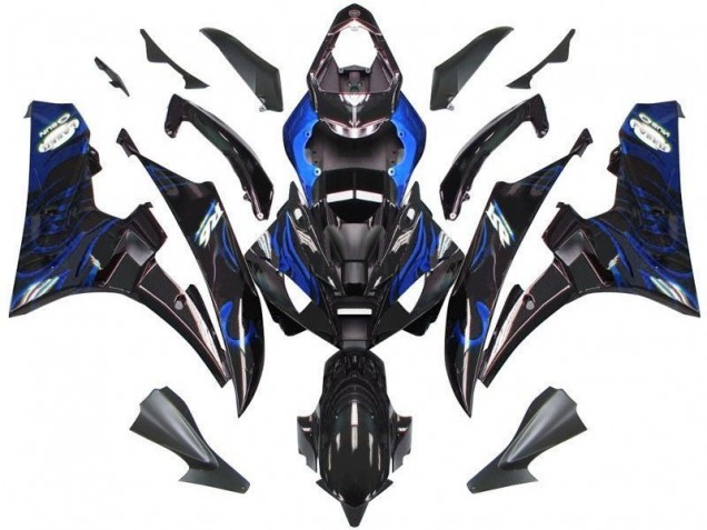 Carenados Moto R6 06-07 - Llama azul negra Carenados Moto R6 06-07 - Llama azul negra