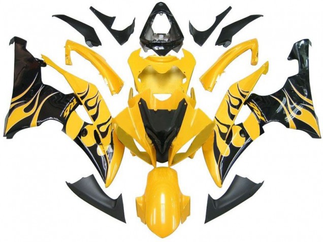Carenados Moto R6 08-16 - Amarillo Negro Llama R6