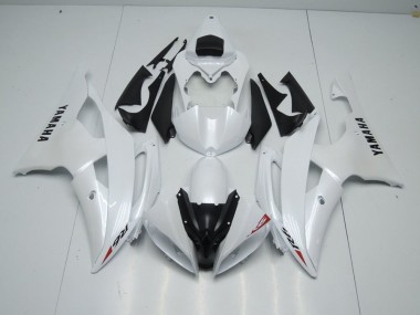 Carenados Moto R6 08-16 - Blanco Perla & Rojo Pegatinas